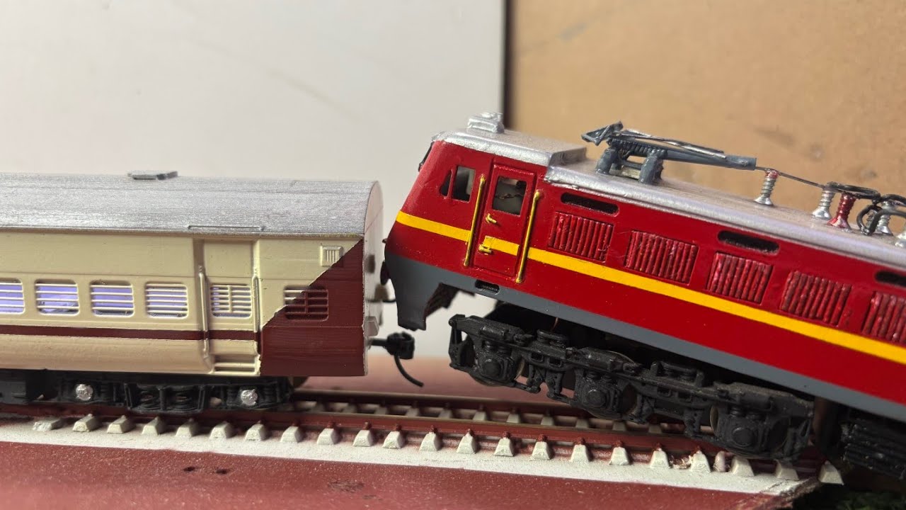 Ho Scale Train Accident | Wap-4 & ICF Coach Model train Crash |