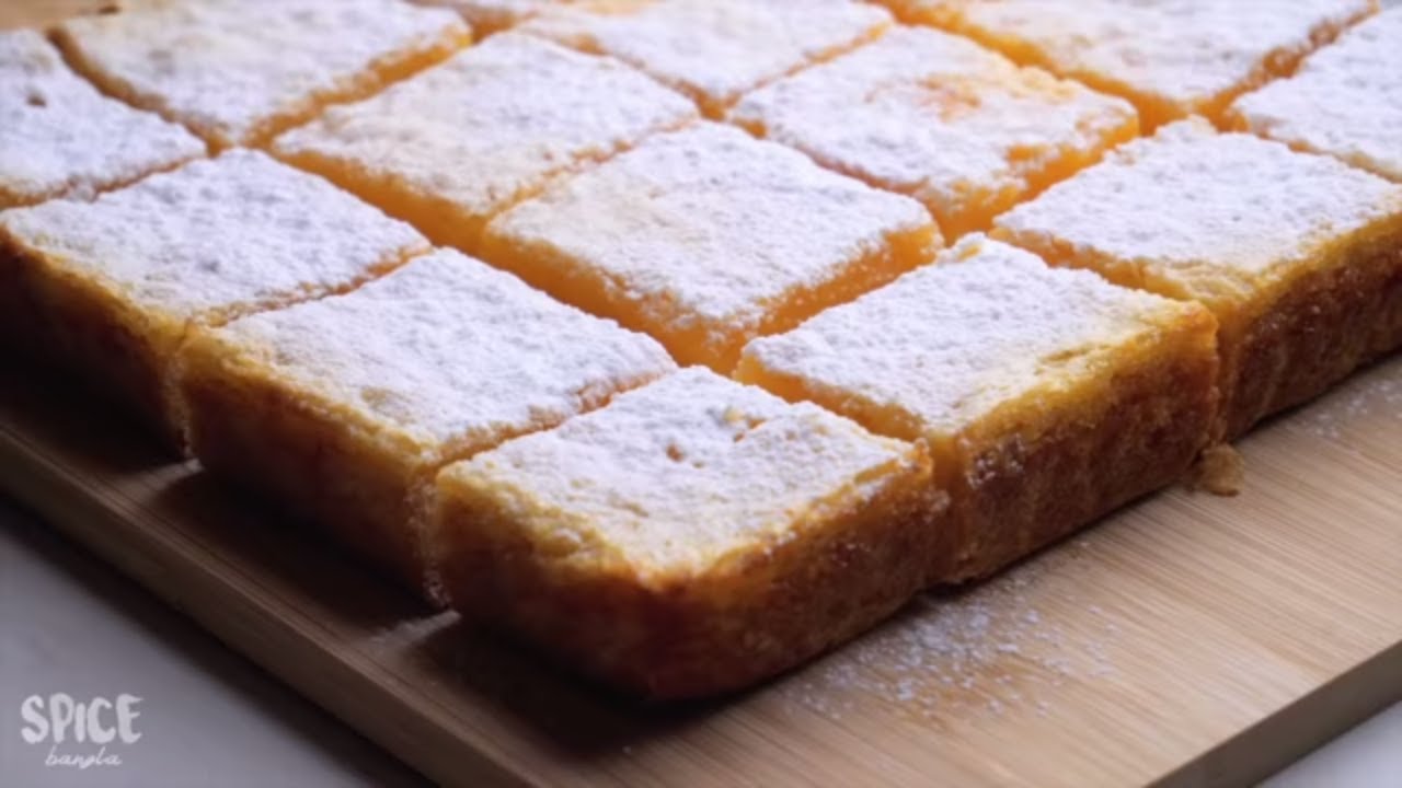 Perfect Lemon Bars | Easy Lemon Bars Recipe By Spice Bangla