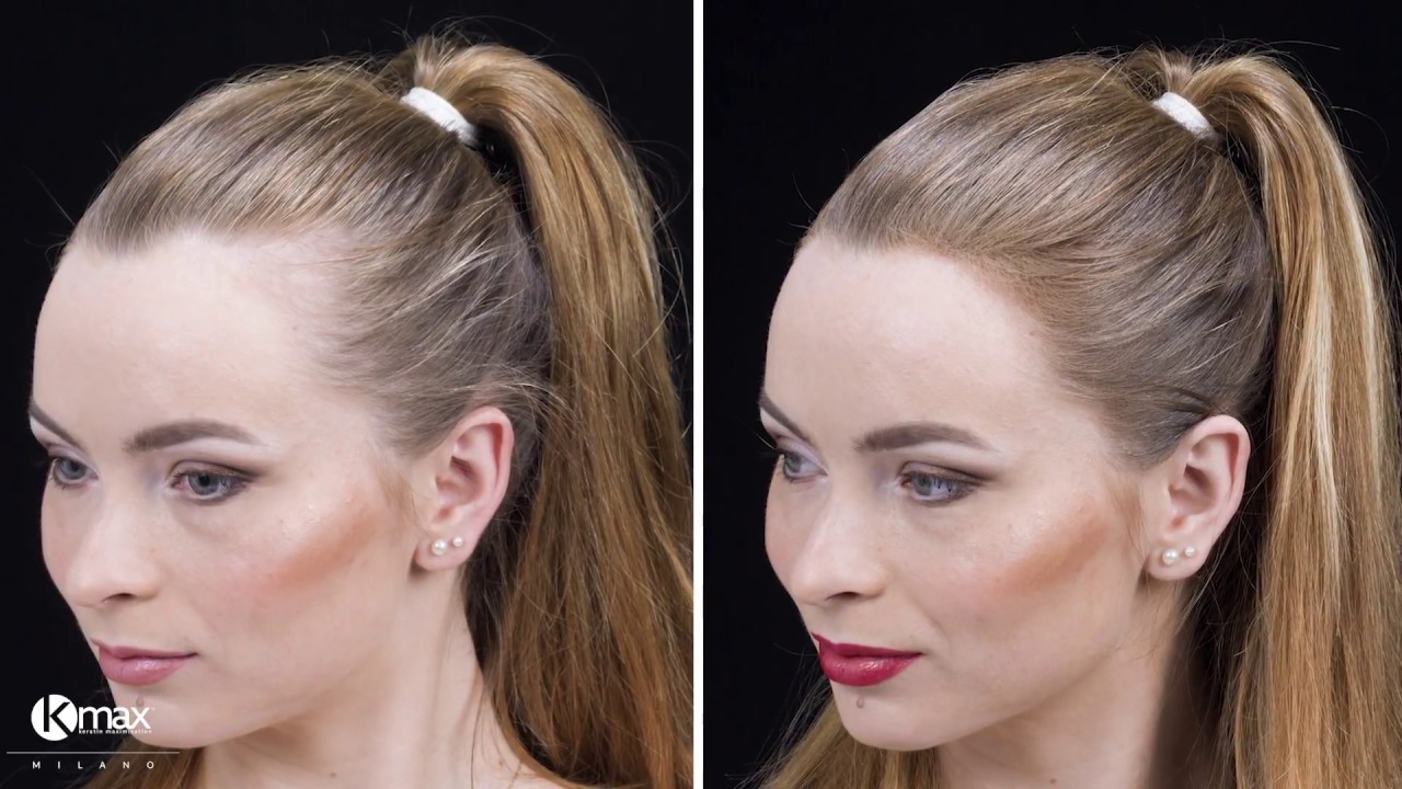 Kmax Tutorial - Elena shows us how to makeup and disguise thinning hair with Kmax Color Spray