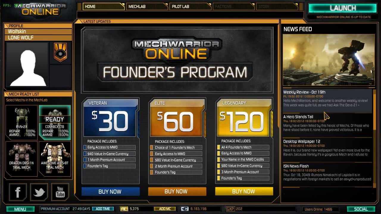 Let's Play Mechwarrior Online: Einführung (Kein Match)
