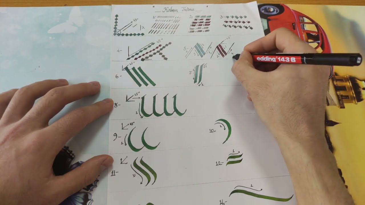 Kaligrafi Dersi #1 ✍️| (Kalem Alıştırmaları) | calligraphy