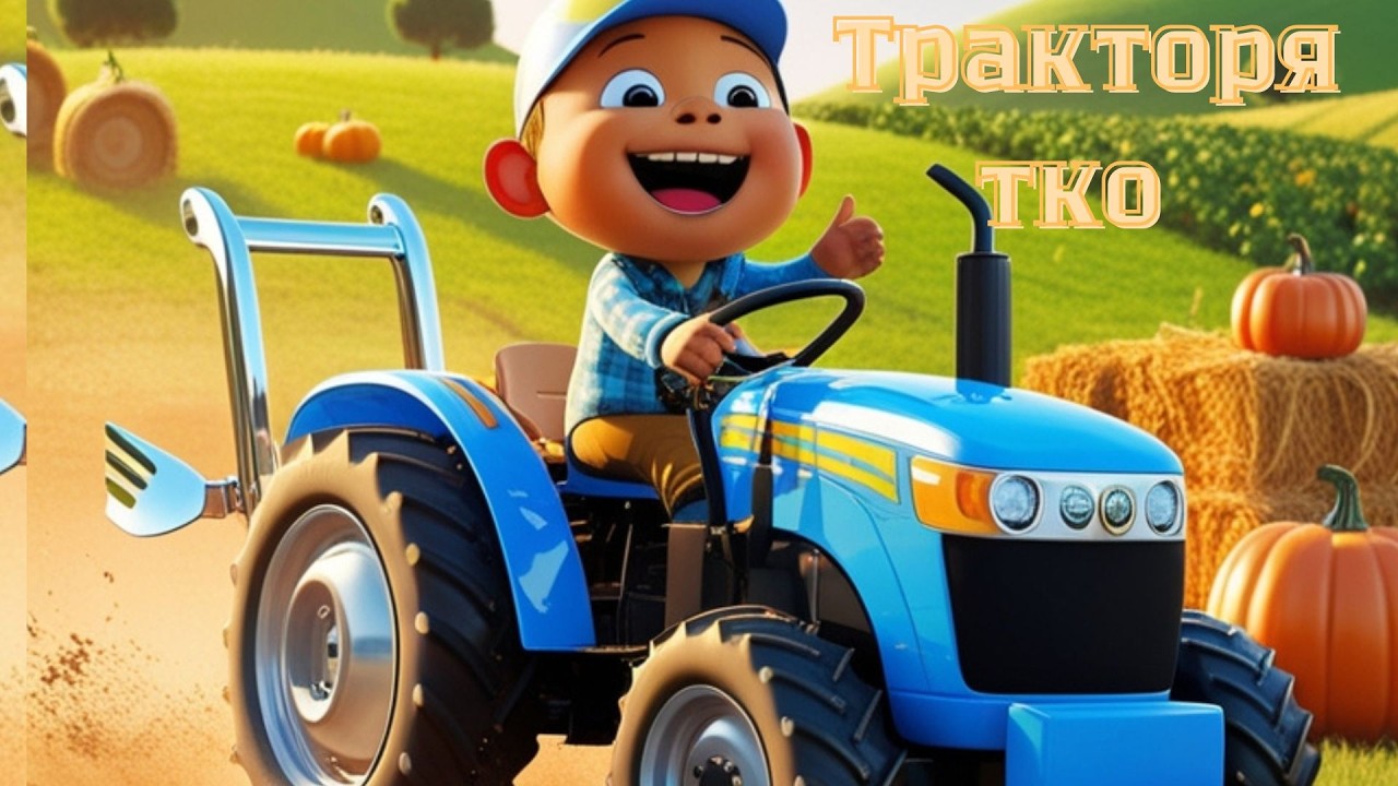 🚜💙 Синій тракторець співає свою веселу пісеньку! 🎶