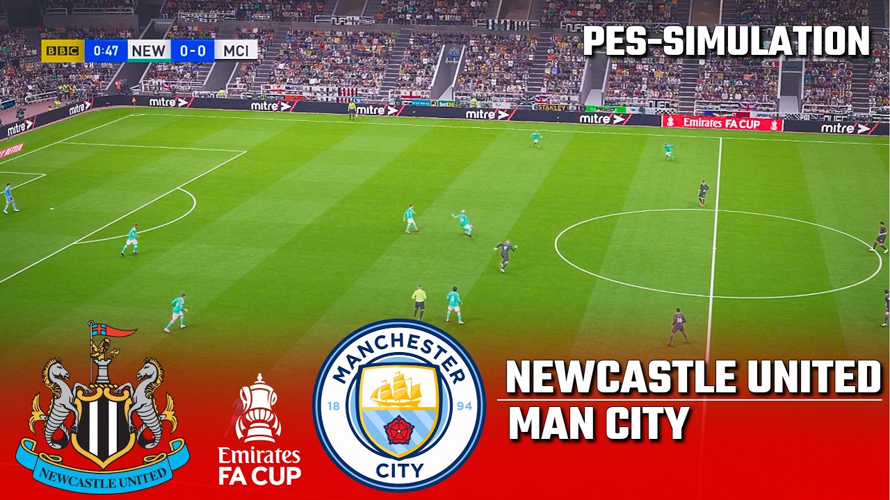 Newcastle United vs Manchester City | FA Cup | PES 21 Simulation
