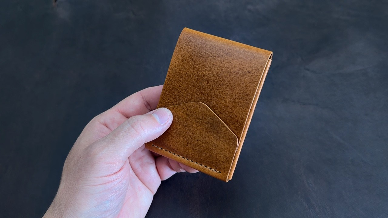 Unusual minimalistic Leather Wallet and the process of Making It