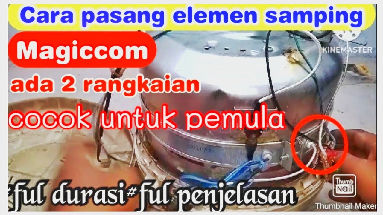 Cara pasang/ganti elemen samping magiccom