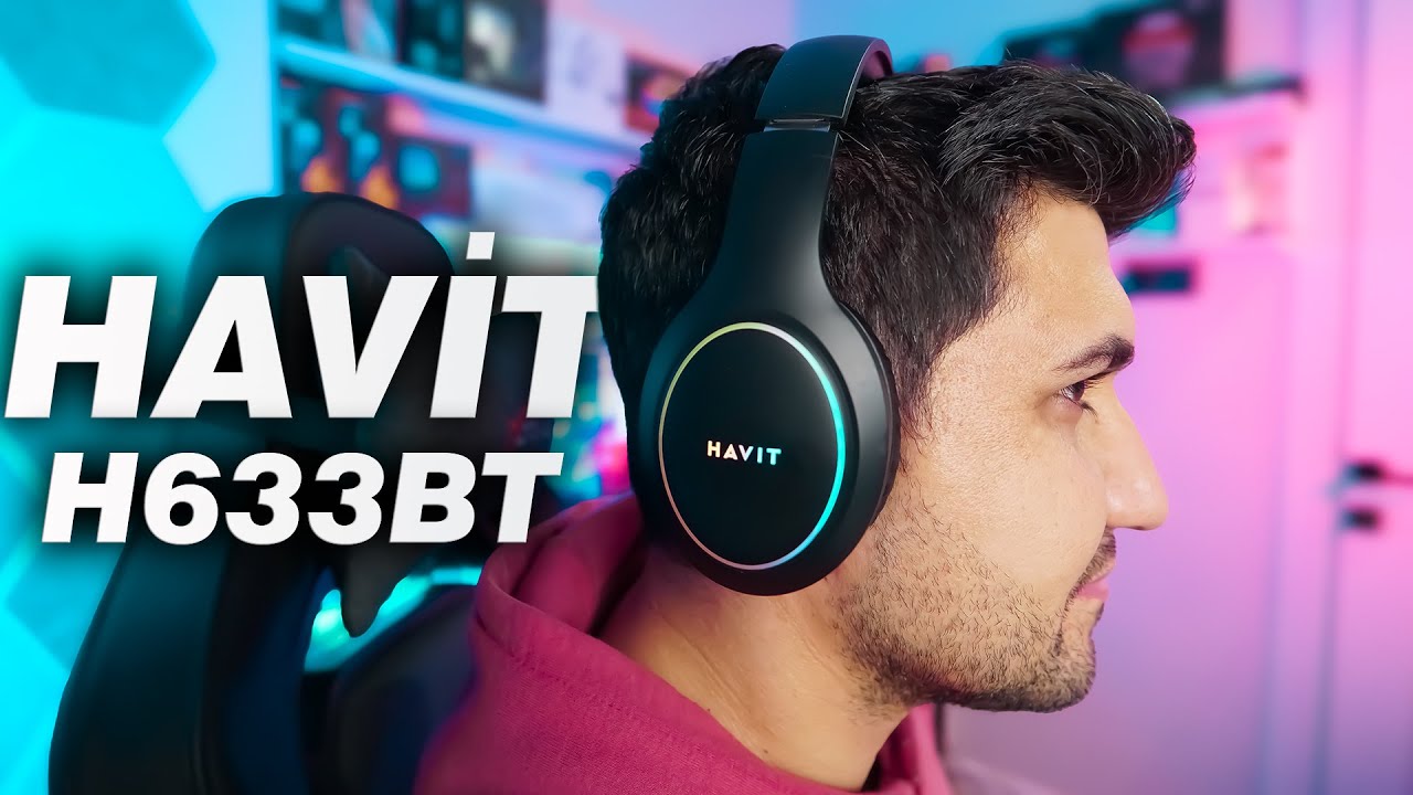 GÖRÜNTÜSÜ ŞAHANE SESİ EFSANE / Havit H633BT Rgb Kulak Üstü Bluetooth Kulaklık