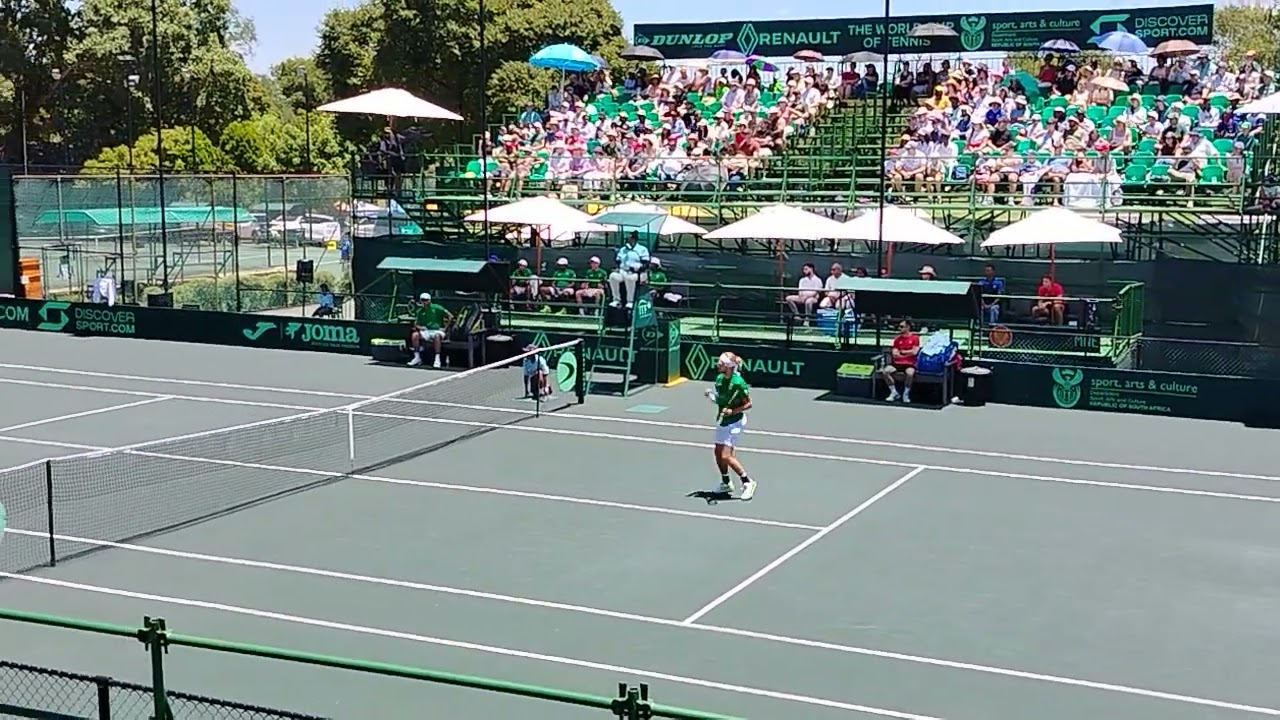 Davis Cup tennis. Philip Henning, defeated his opponent, Montenegro's  Aleksa Krivokapic (6-4; 6-2).