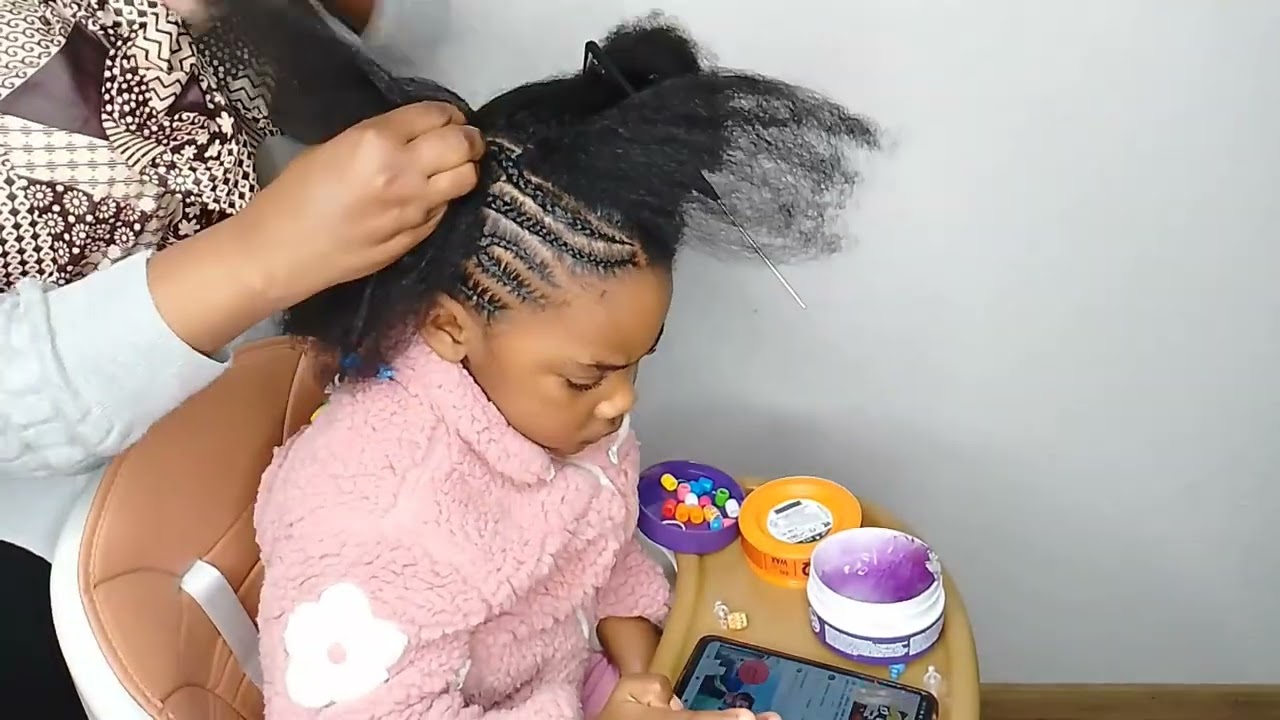 simple coiffure et facile pour petite fille #hairstyle #cute #afrohair #babyhair #naturalhair