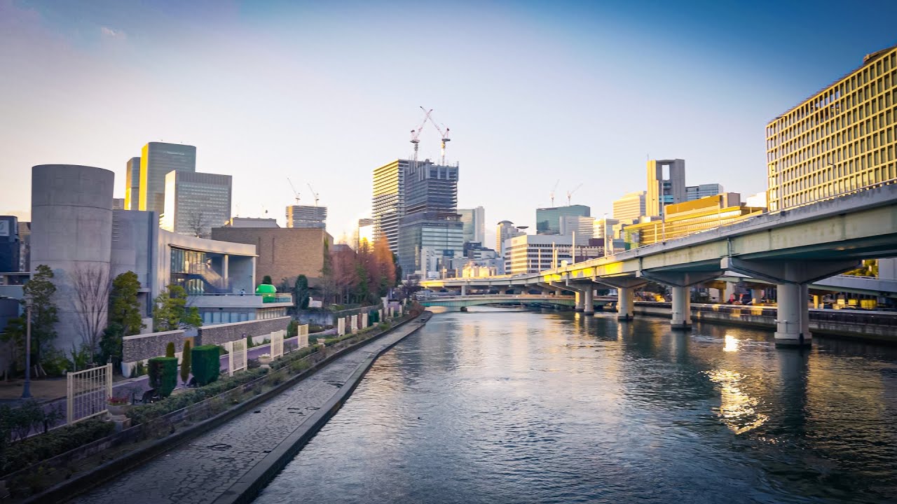 From Day To Night Osaka Japan Walk! 4K ASMR non-stop 1 hour 24 minutes