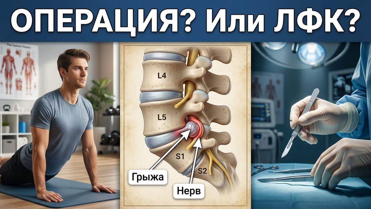 Грыжа межпозвонковая в поясничном отделе! Операция или лечебная физкультура?