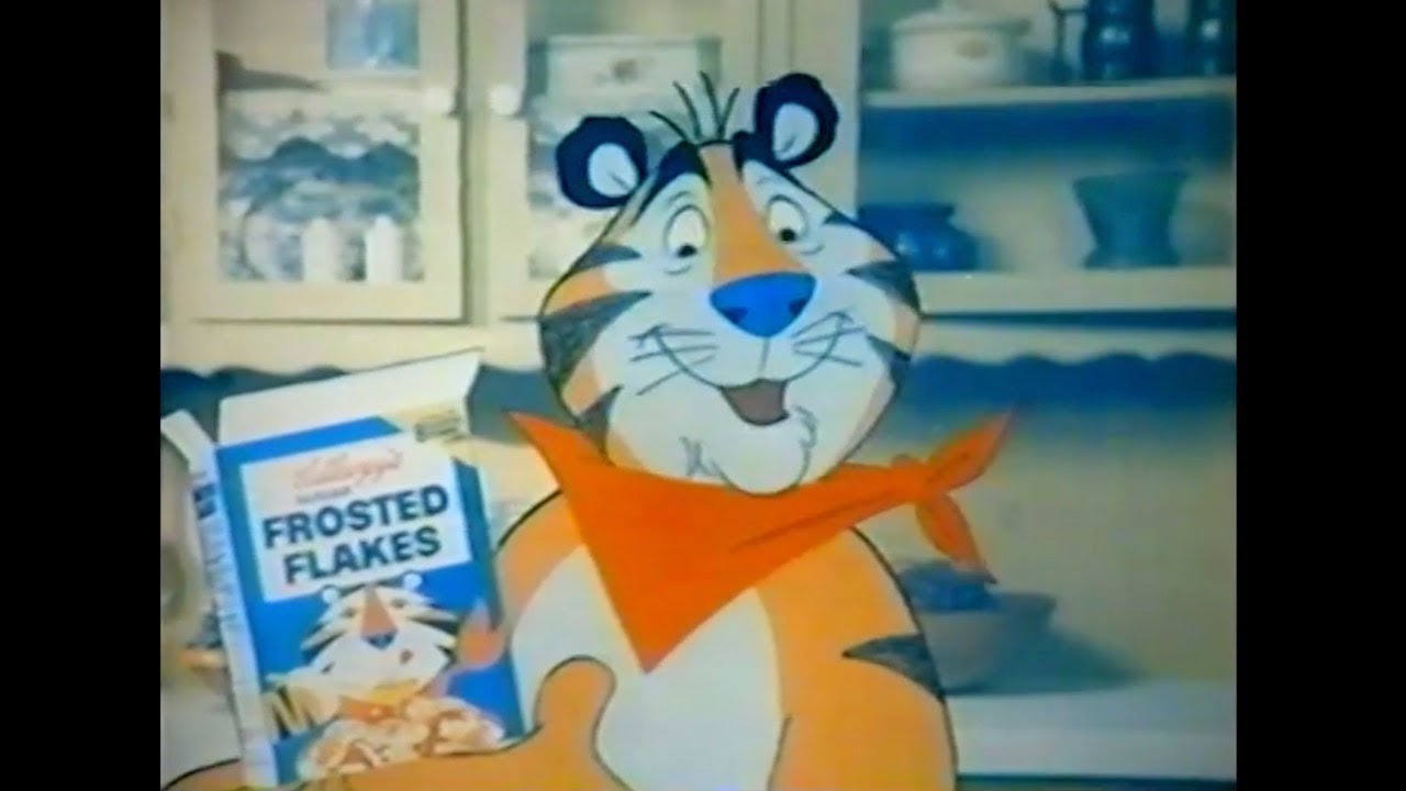 Винтажная телевизионная реклама Frosted Flakes 1974–1975 гг.