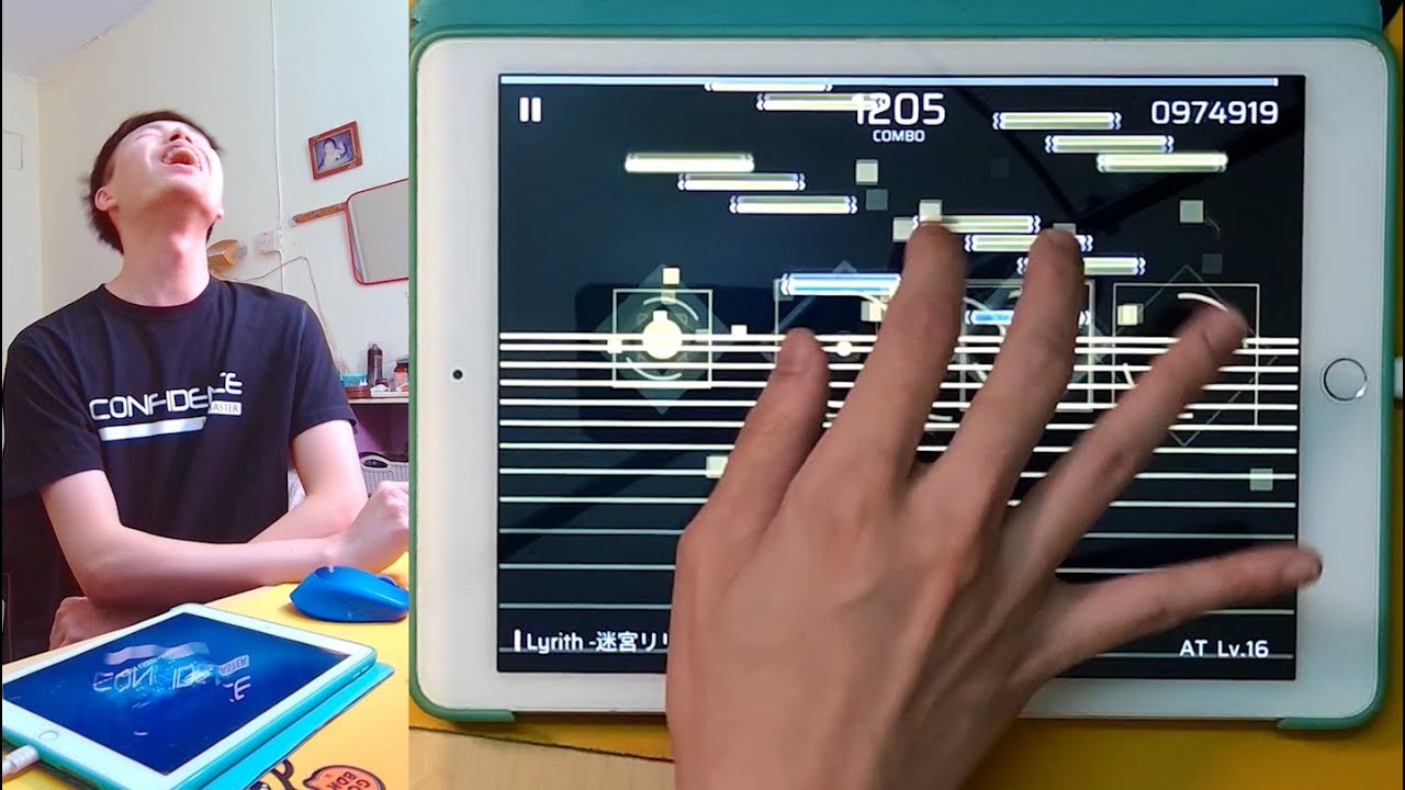 【GOD MODE】ONE HAND Phigros - Lv.16 Lyrith -迷宮リリス (AT) - ALL PERFECT !!!!!!!!!!!!!!!!!!!!!!!!