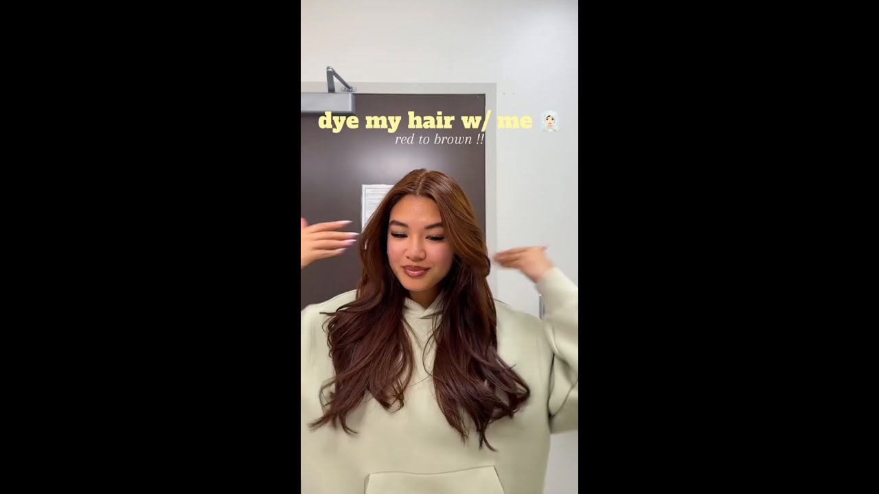 From Red to Brown: At-Home Hair Color Transformation