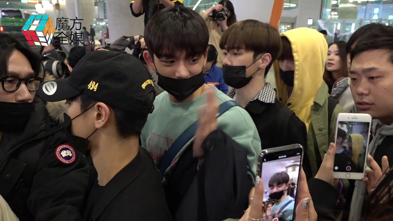 2019-03-04 威神V長沙飛仁川抵韓 粉絲接機機場秩序亂 WayV Return To Incheon Airport From Changsha, China