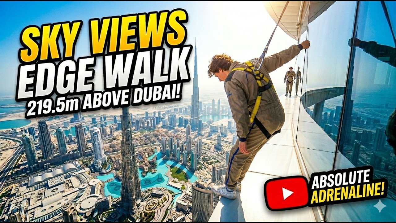 Sky Views Observatory Edge Walk #travel #skyviews #edgewalk #dubai