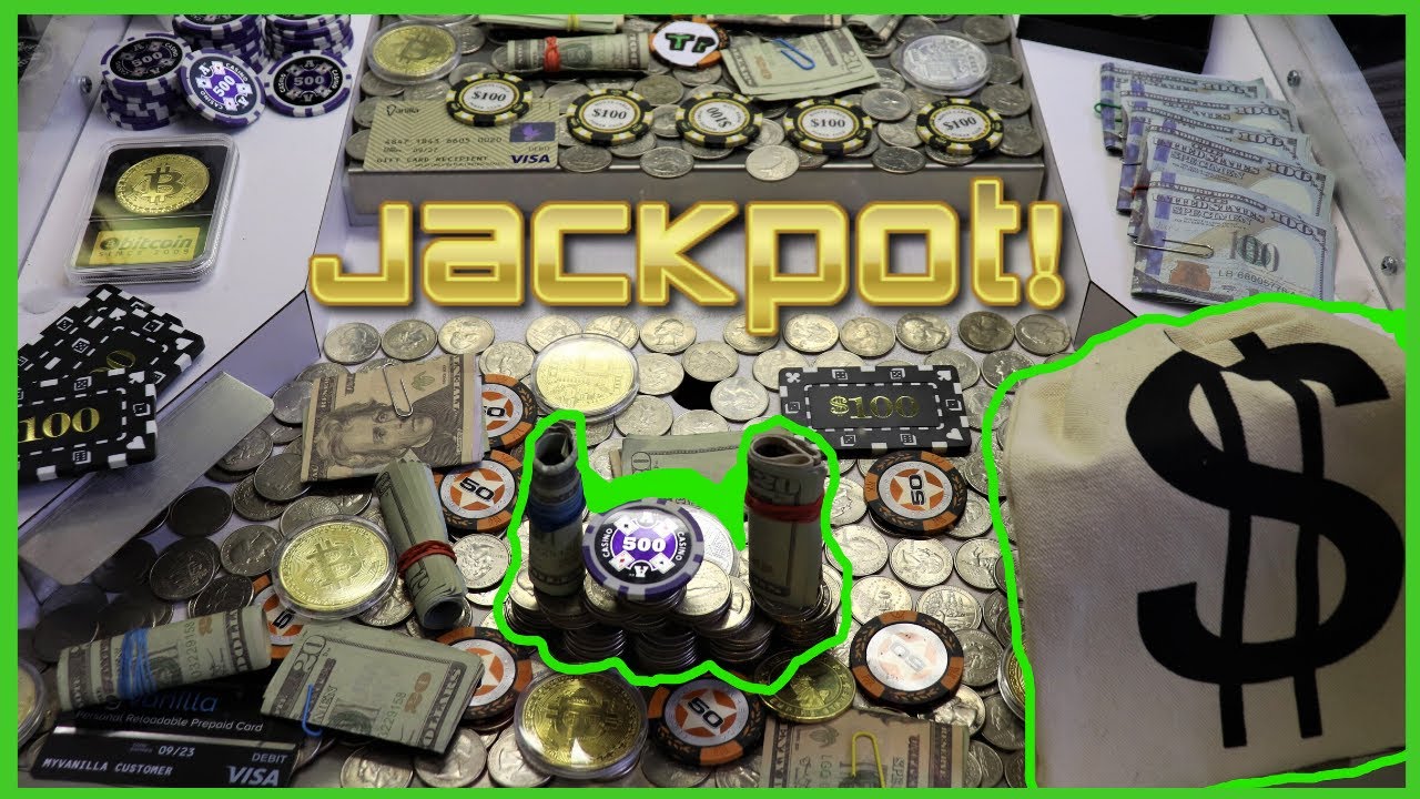 Thousands of Dollars CASH$$ Inside the High Risk Coin Pusher! I'm going to try to WIN It ALL...