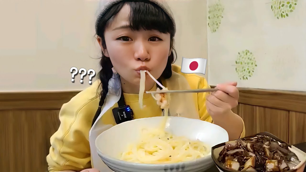 간짜장 킹받게 먹는 일본인