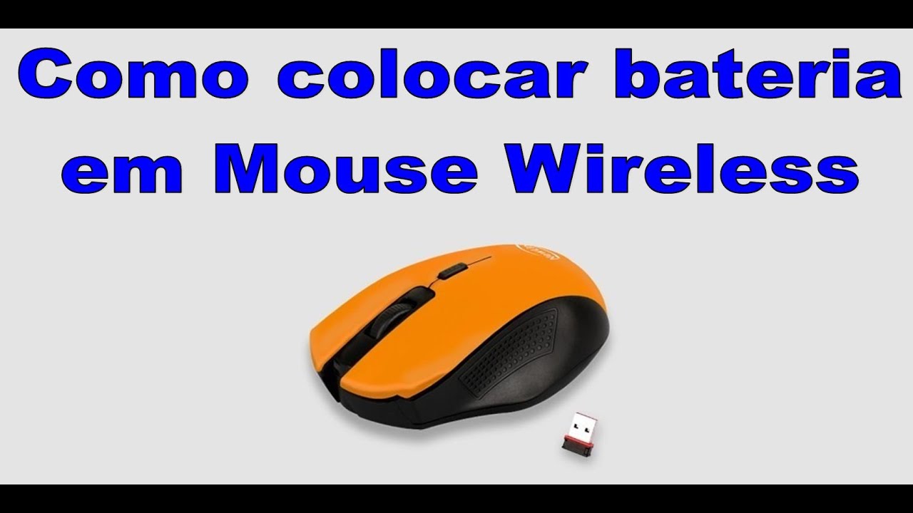 Como colocar bateria em Mouse Wireless