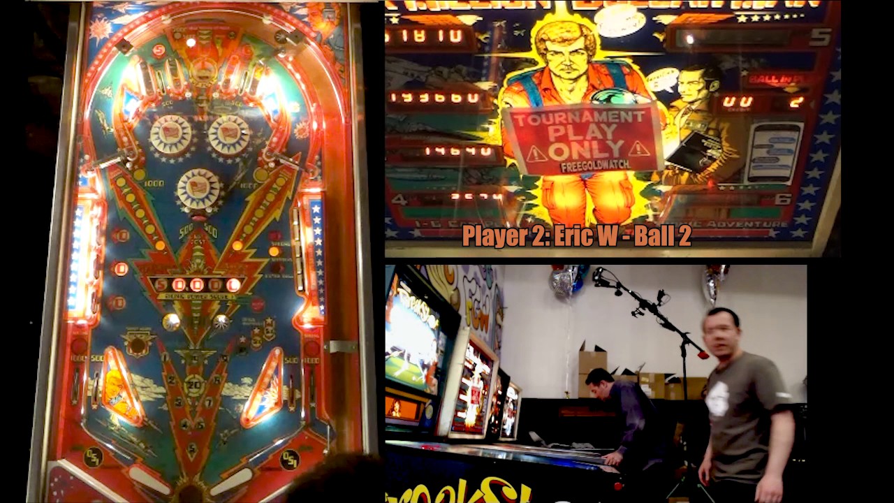 The Six Million Dollar Man pinball in semi-finals of Winter Series 2016 at Free Gold Watch