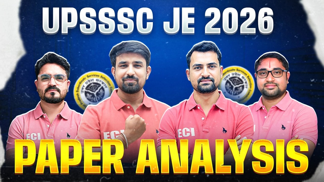 UPSSSC JE Exam Analysis | Civil Engineering | UPSSSC JE 2026 Civil Paper Solution| #upsssc #upssscje