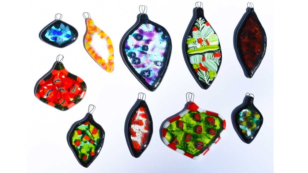 Fused Glass Fiber Paper Casting Christmas Baubles