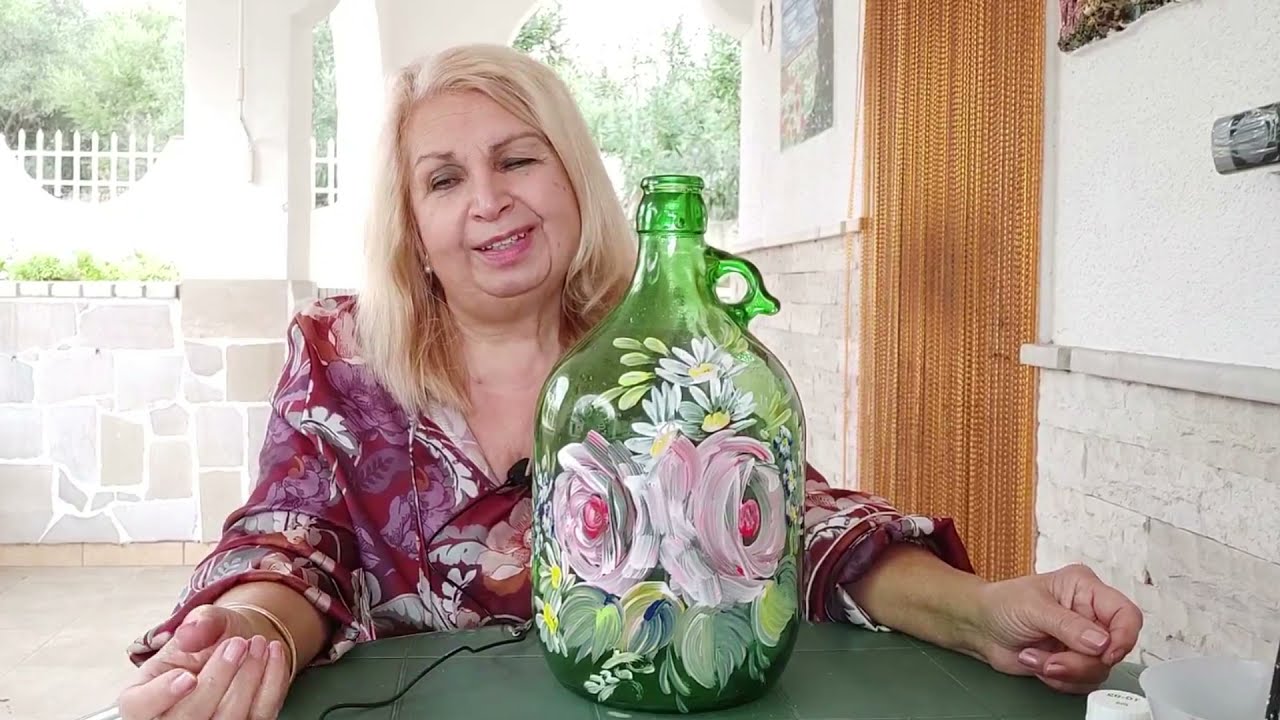 Dipinto su Vetro, creiamo un'altra lampada da arredo da una boccia di vetro