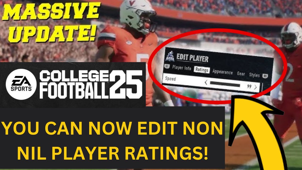 Как редактировать рейтинги игроков, отличные от нулевых! * EA Sports College Football