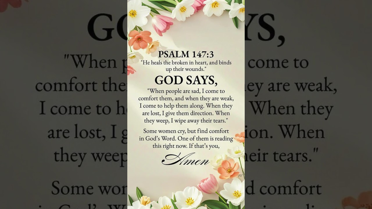 He Heals the Broken  Psalm 1473  Christian Motivation  Prayer for Broken Hearts #Psalm1473