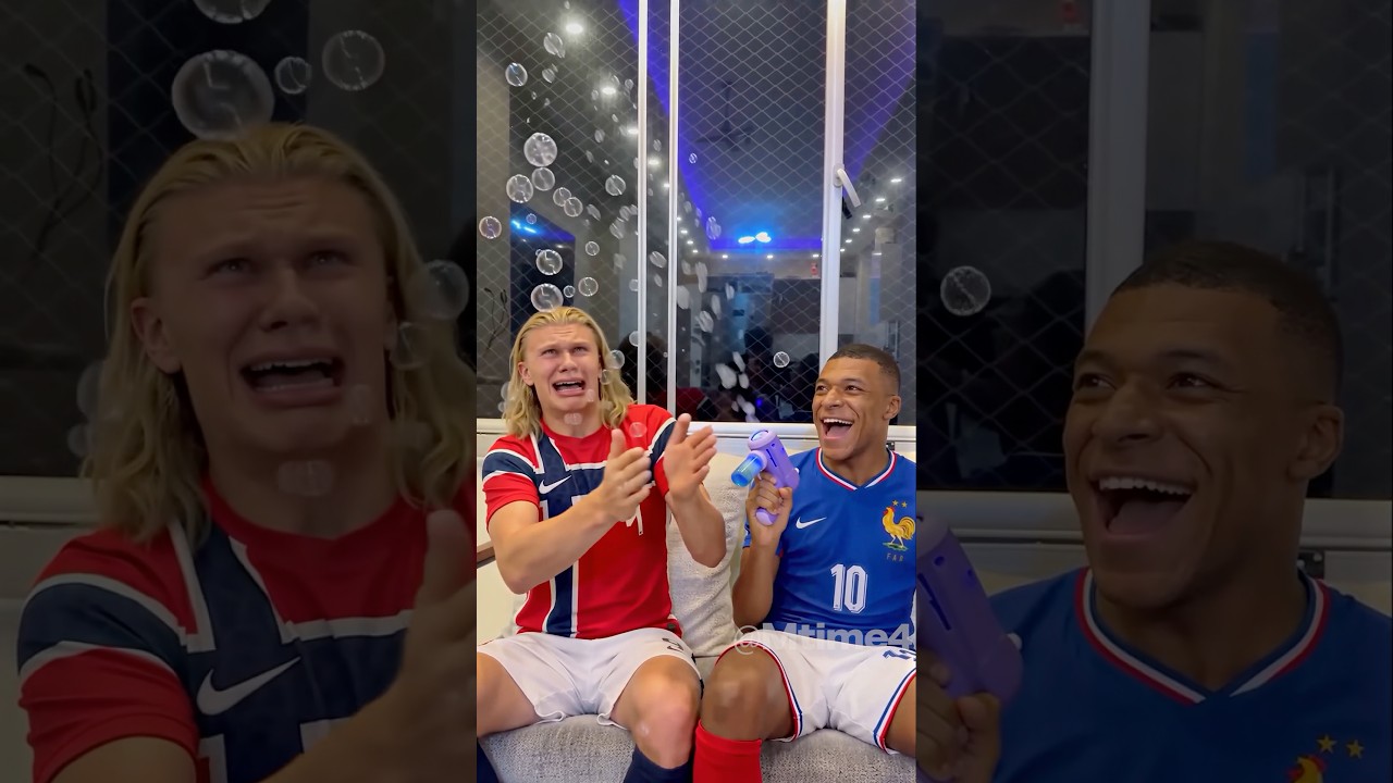 Haaland vs Mbapp&eacute;: Bubble Edition 😂🫧 #football #haaland #parody