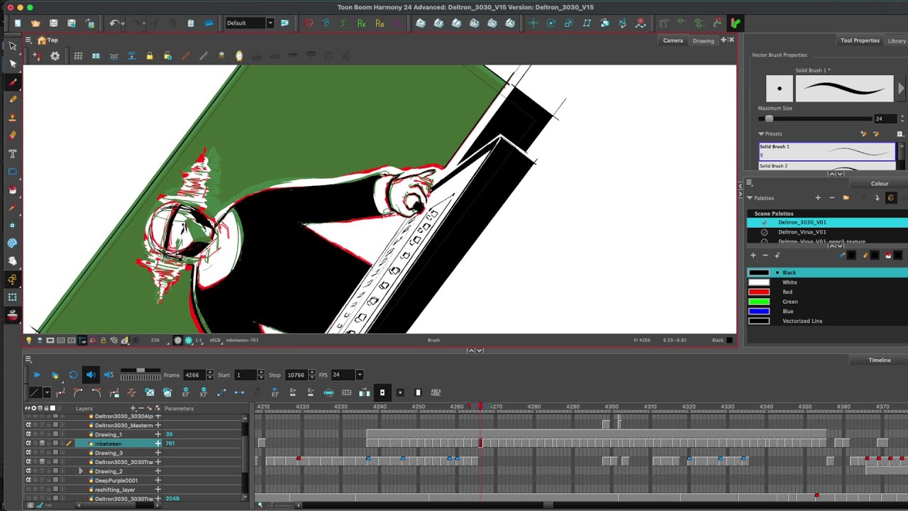 Inbetweening on Deltron Concert Visuals