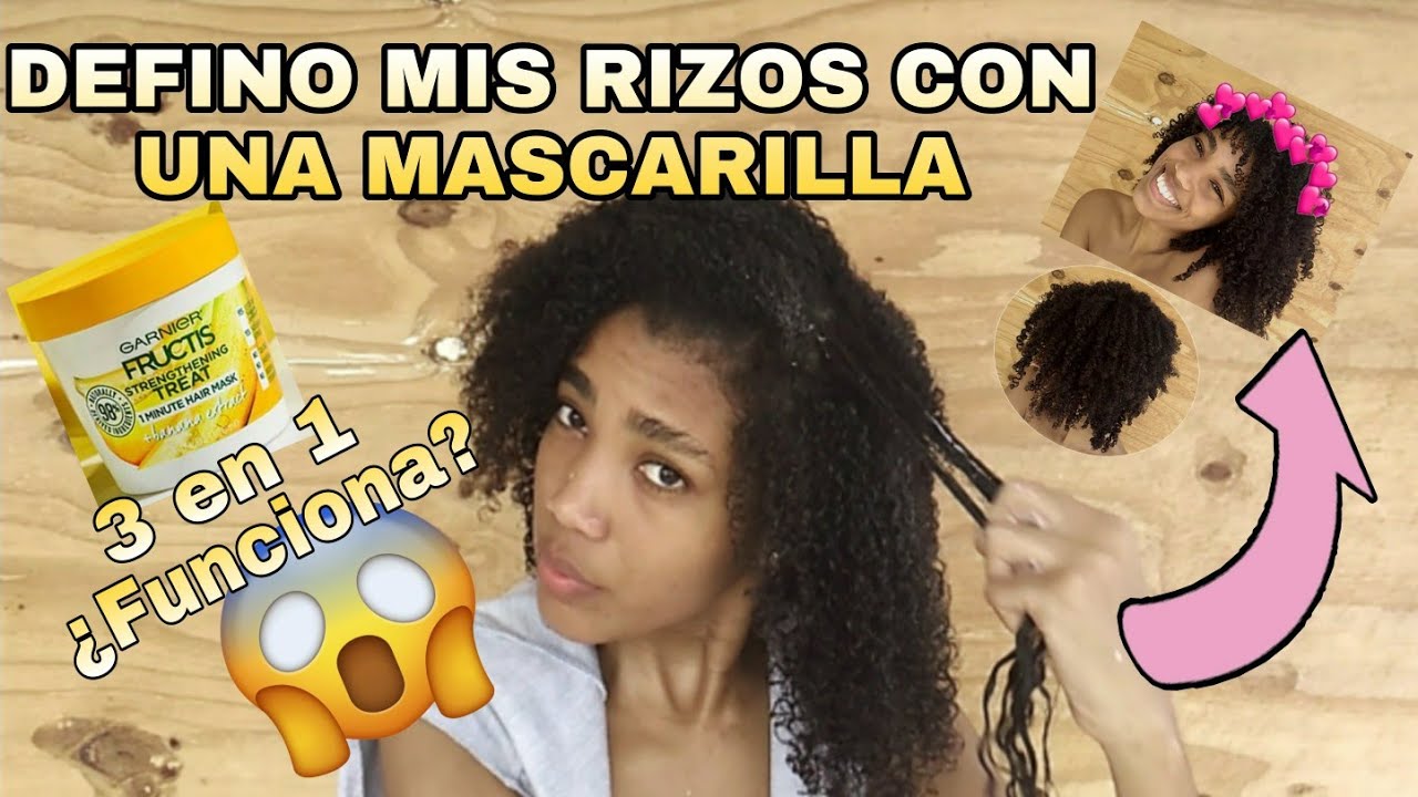 DEFINICIÓN DE RIZOS 3C 4A CON GARNIER FRUCTIS 1 MINUTE HAIR MASK | HAIR FOOD BANANA | Rachell Santos