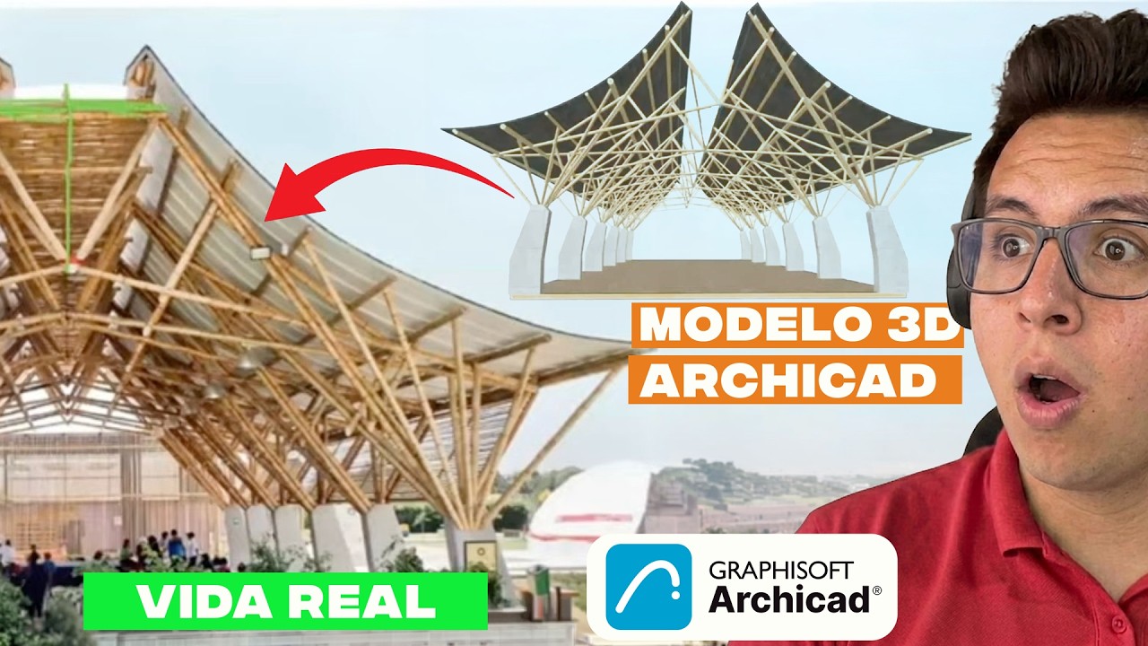 “Workshop GRATIS 🎉: Modelado del Auditorio de Bambú 🌿 en Archicad | Estructuras Complejas 🌟”