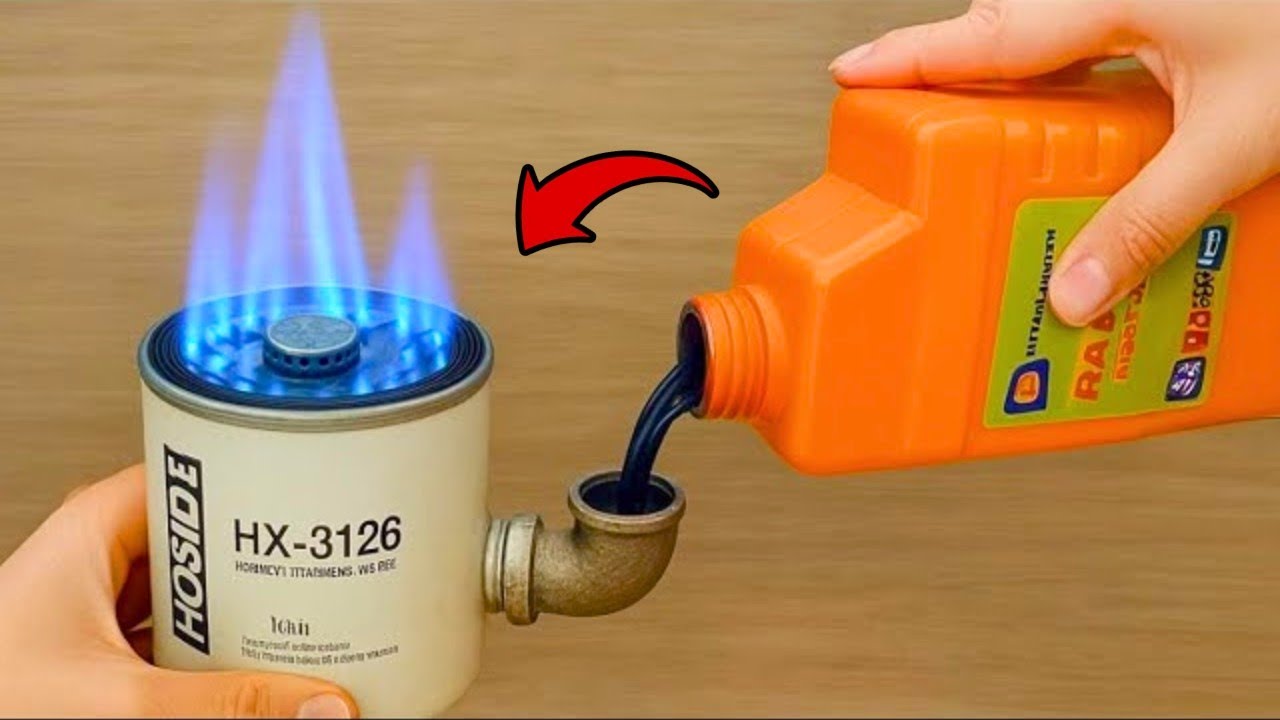 How to Make Waste Oil Heater Mini Stove! Millions Don&rsquo;t Know This Oil Filter Life Hack