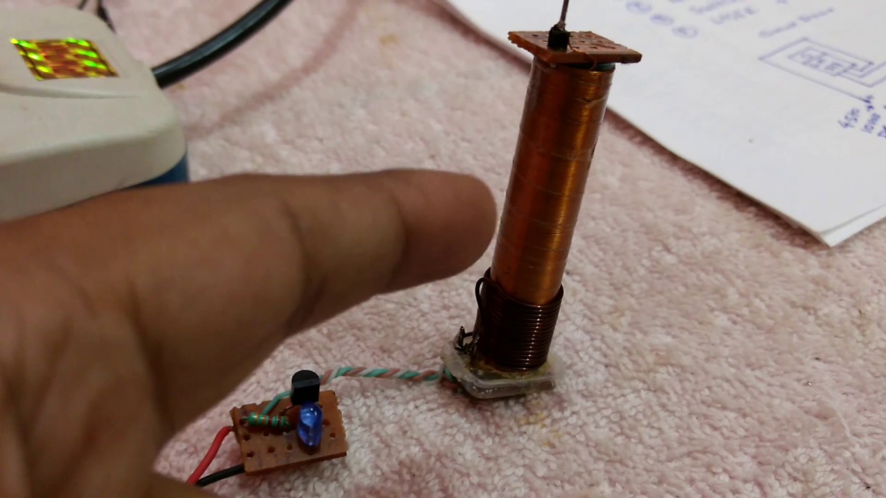 Smallest Tesla coil With 2n2222 transistors.