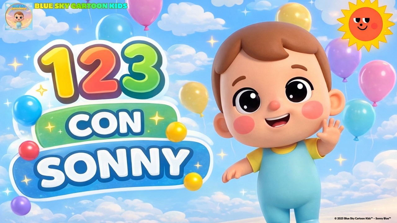 Aprende a Contar con Sonny Blue 🧸🎶 | Canción Infantil 1 2 3 | Números para Niños