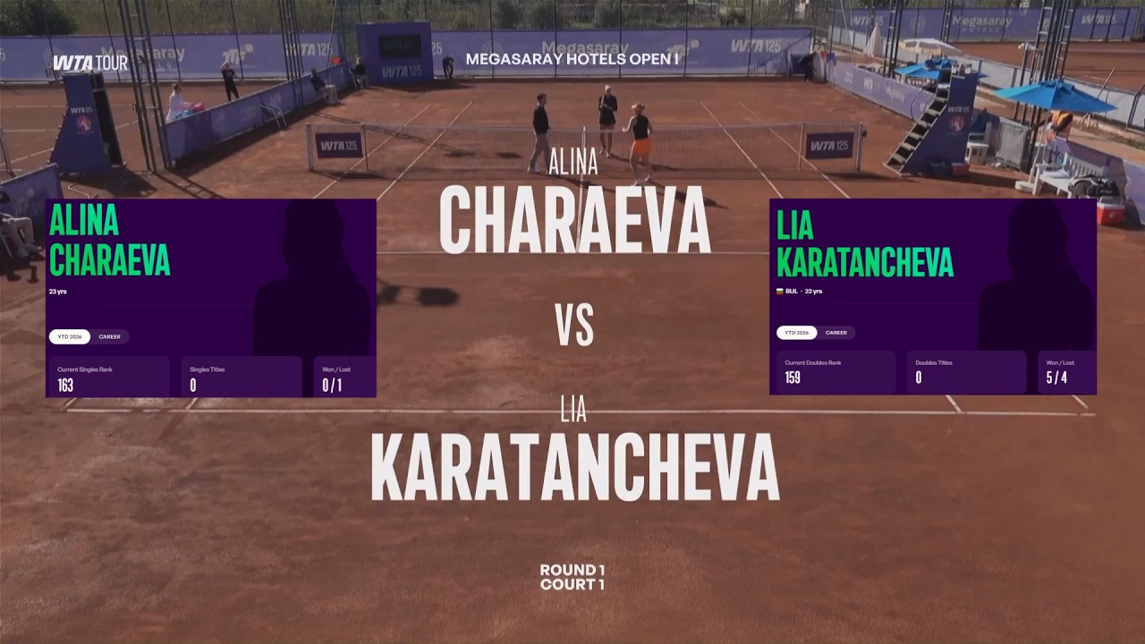 Alina Charaeva vs  (LL) Lia Karatancheva (BUL)  -  Game, Set, Match