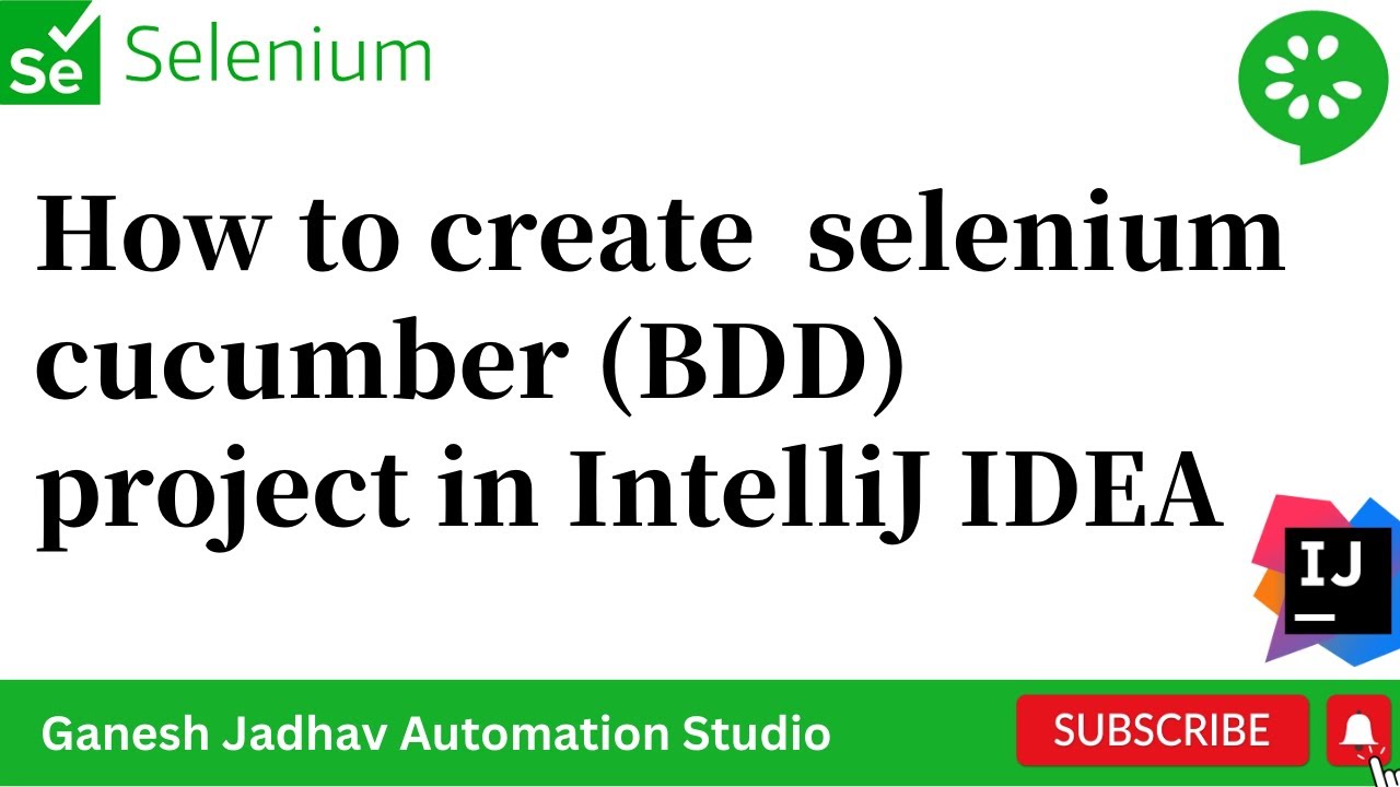How to create selenium, cucumber with Java project in IntelliJ IDEA || Ganesh Jadhav