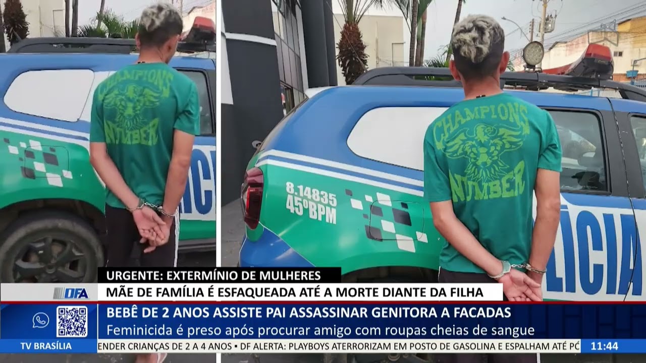 DF ALERTA - Bebê de 2 anos assiste pai assassinar genitora a facadas