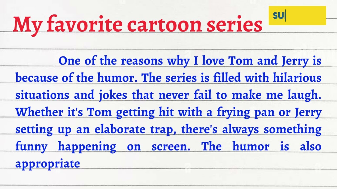 essay on my favorite cartoon series | my favourite cartoon essay in english | english essay