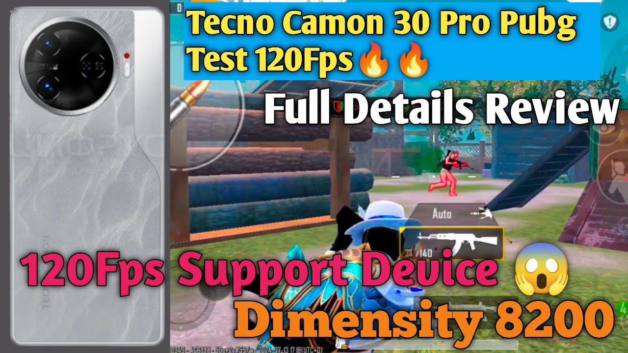 Tecno Camon 30 Pro 5G Pubg Test Review ll 120Fps😱 ll Full Details Review ll Dimensity 8200