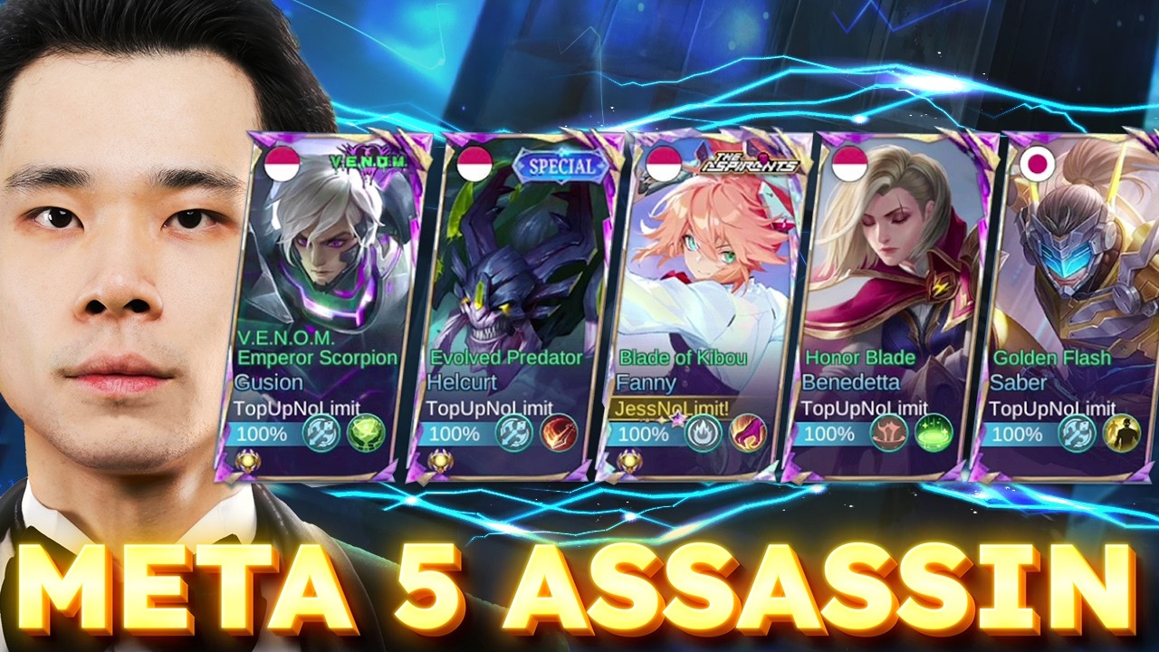 PRO PLAYER MAIN META 5 ASSASSIN - MOBILE LEGENDS