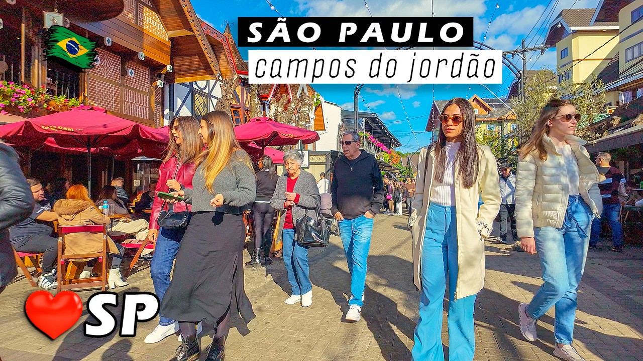 🇧🇷 Walking in CAMPOS DO JORDÃO 🇪🇺 European Style in the Mountain Region — SÃO PAULO, BRAZIL 【 4K 】