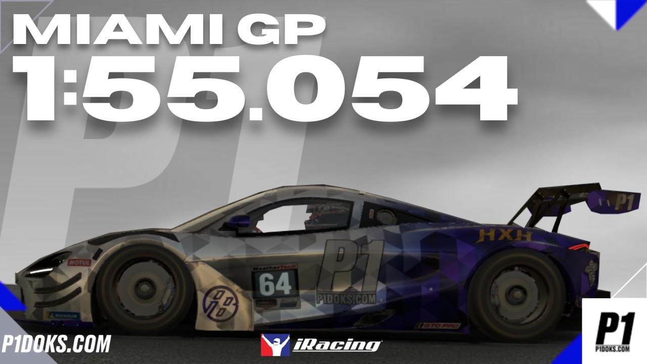 1:55.054 - McLaren GT3 EVO - Miami GP - IMSA -│P1DOKS.COM 26S1 WEEK 12