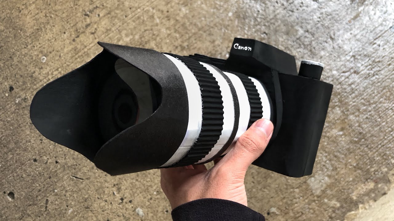 How to make a Canon dslr camera out of cardboard | Tutorial - DIY