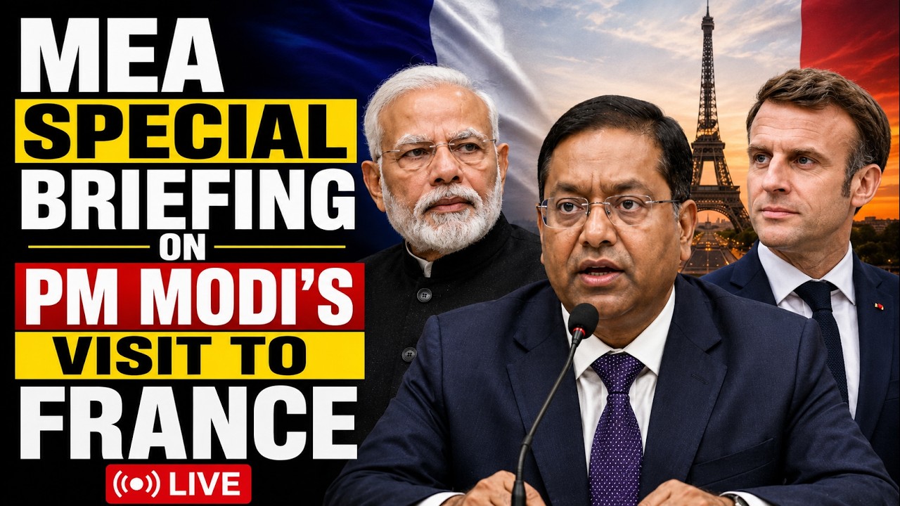 MEA LIVE | MEA's Special Briefing On PM Modi's Visit To France And Slovak Republic | PM Modi Live