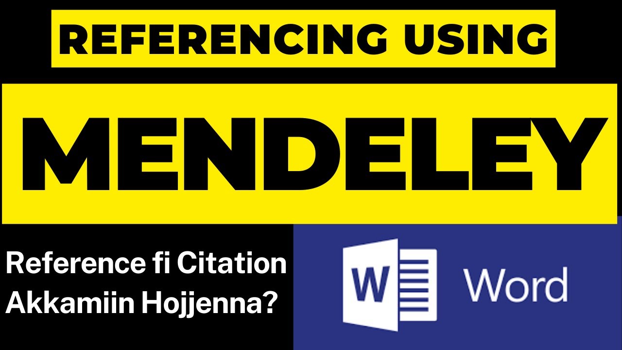 Mendeley tiin Reference hojjechuu (Mendeley Desktop, Web Importer & MS Word Plugin) 2022