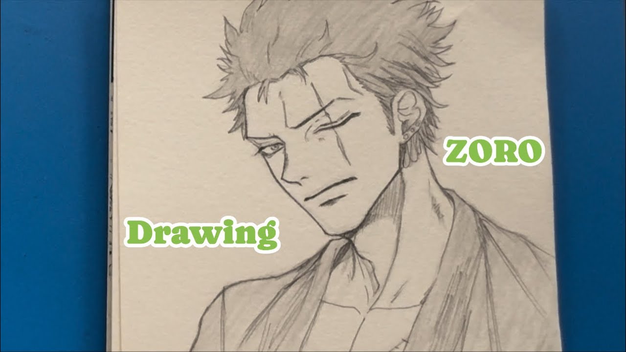 Draw anime character Zoro from One Piece | Step By Step | Easy drawing |