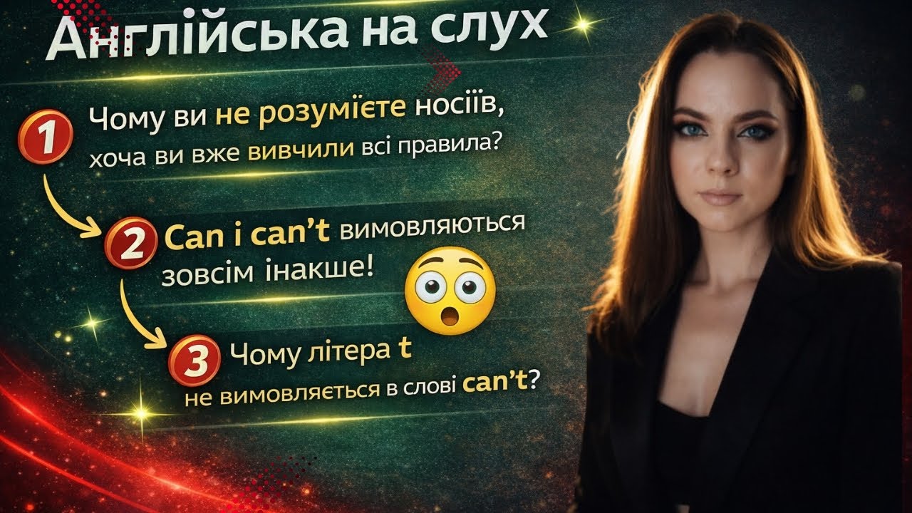 Так не вчили у школі 🤷🏻‍♀️ Ви знаєте can і can’t, але не розумієте носіїв коли вони їх говорять?! 😱
