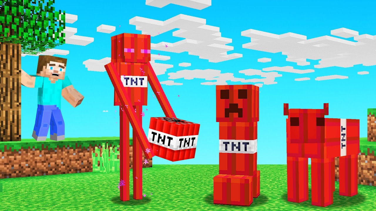 Minecraft BUT All MOBS = TNT!