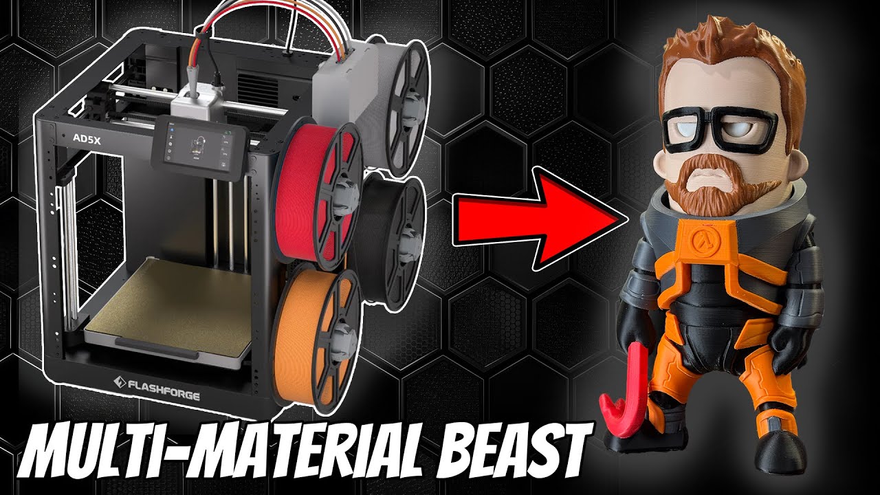 Обзор 3D-принтера Flashforge AD5X &mdash; многофункциональный зверь за 399 долларов